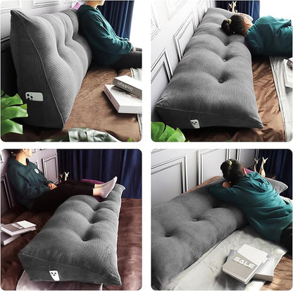 WOWMAX Triangular Headboard Pillow Bed Wedge Pillow - Image 3