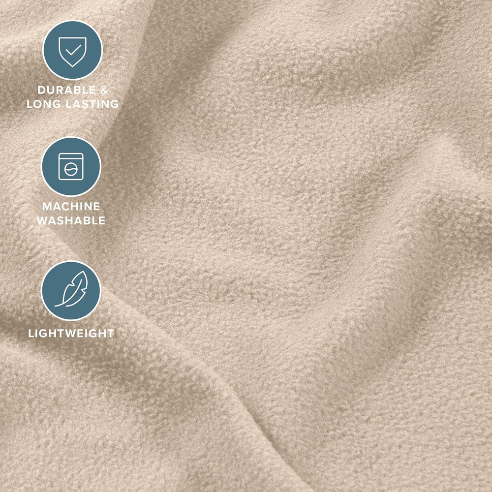 Bare Home Super Soft Fleece Sheet Set (Split King, Sand)