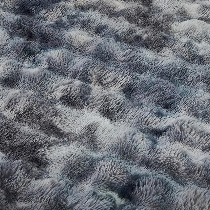 Faux Fur Throw Blanket for Couch Cozy Fuzzy Soft Plush Thick Fluffy Fleece - Image 2