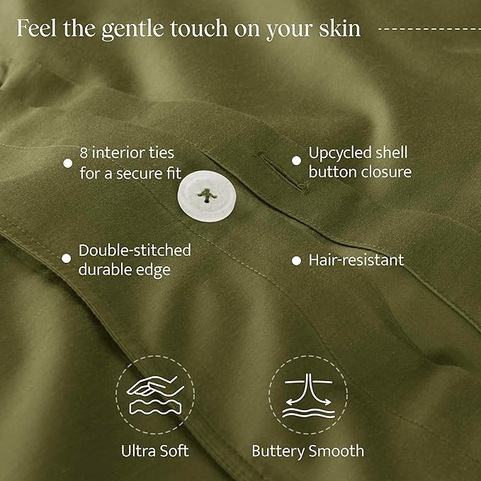 Double Stitch Cotton Tencel Duvet Cover - Image 3