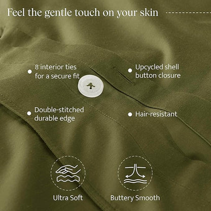 Double Stitch Cotton Tencel Duvet Cover - Image 3
