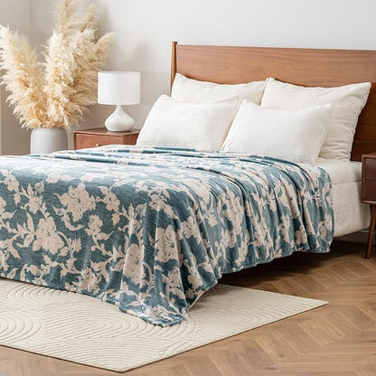 Luxury Printed Fleece Warm Blanket, Soft Lightweight Velvety Plush Throw - Image 2