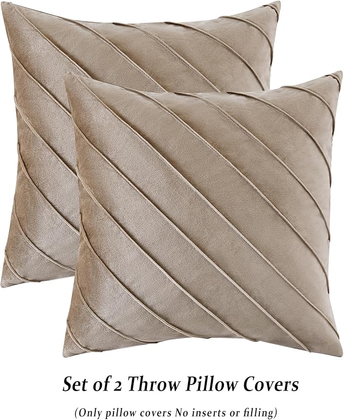 GIGIZAZA Decorative Velvet Pillow Covers 20x20, Living Room Square Cushion - Image 2