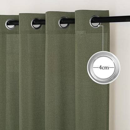 NICETOWN Linen Curtains 84 inch Long, Grommet Thick Linen Blend Window - Image 2
