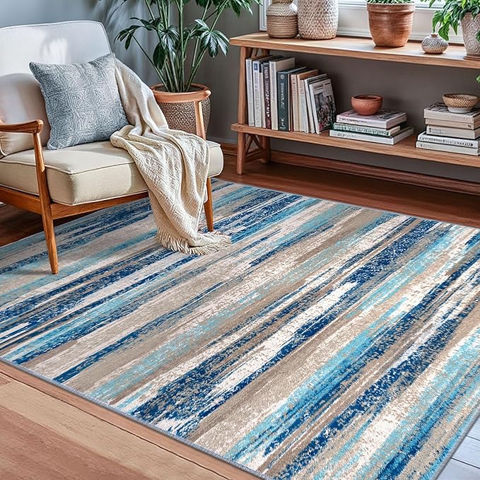 Abstract Area Rug 3x5 Washable Rugs - Image 2