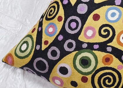 Klimt Yellow Tree of Life Pillow Cover Gold Floral Pillowcase Flower Botanical - Image 8