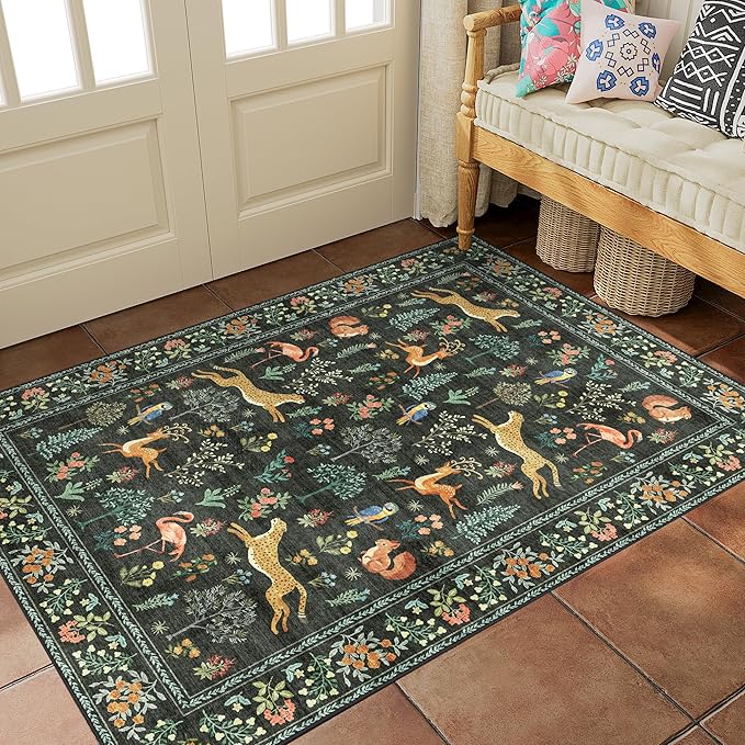 DUKINO 2x3 Rug, Washable Animal Rugs - Image 4