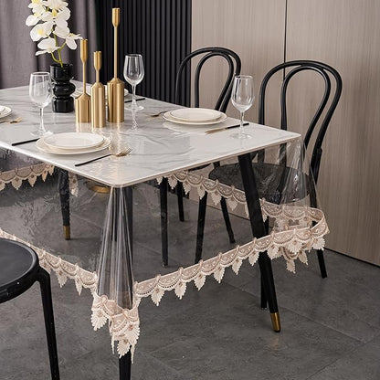 Clear Vinyl Tablecloth Protector Waterproof/Oil-Proof PVC Table Cloth - Image 3