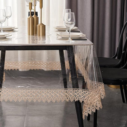 Clear Vinyl Tablecloth Protector Waterproof/Oil-Proof PVC Table Cloth - Image 4