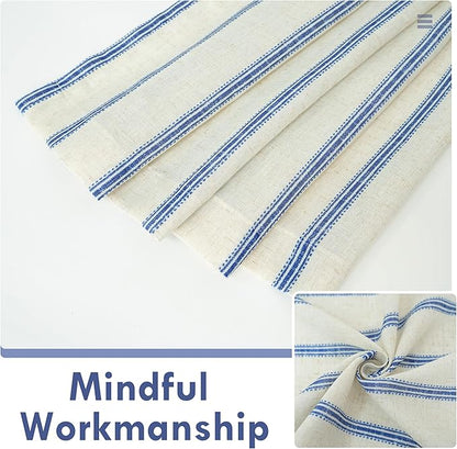 DriftAway Farmhouse Vertical Striped Linen Blend Textured Light Filtering Semi - Image 6