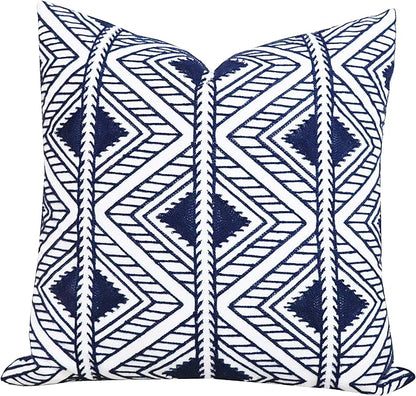 Slow Cow Embroidery Decorative Throw Pillow Cover Geometric Design Cushion by SLOW+COW