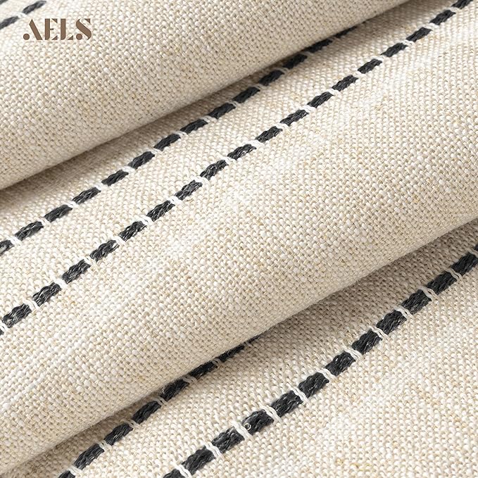 AELS 14x36 Decorative Lumbar Throw Pillow Covers, Farmhouse Linen Textured Long - Image 3