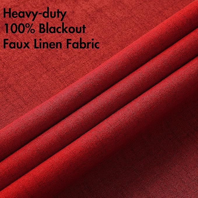 MIULEE 100% Blackout Linen Curtains - Image 5