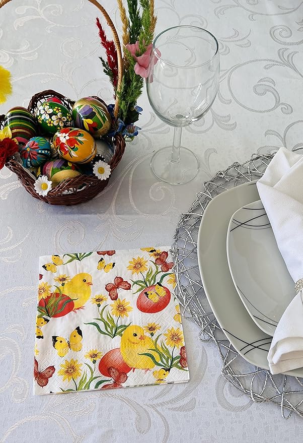 AM Décor Easter Dinner Napkins 20 Count Soft 3-Ply Tissue Servilities, Easter - Image 2