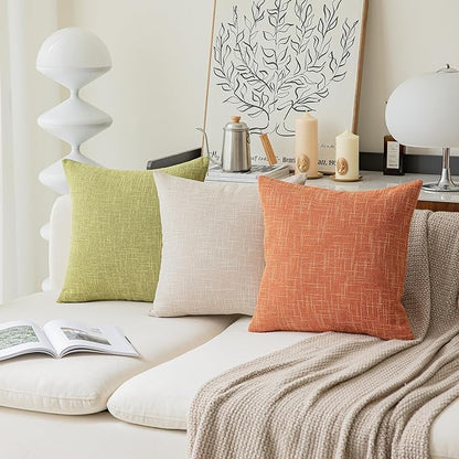 Kevin Textile Pack of 2, Decorative 2 Tone Fresh Linen Pillow Covers Cushion - Image 5