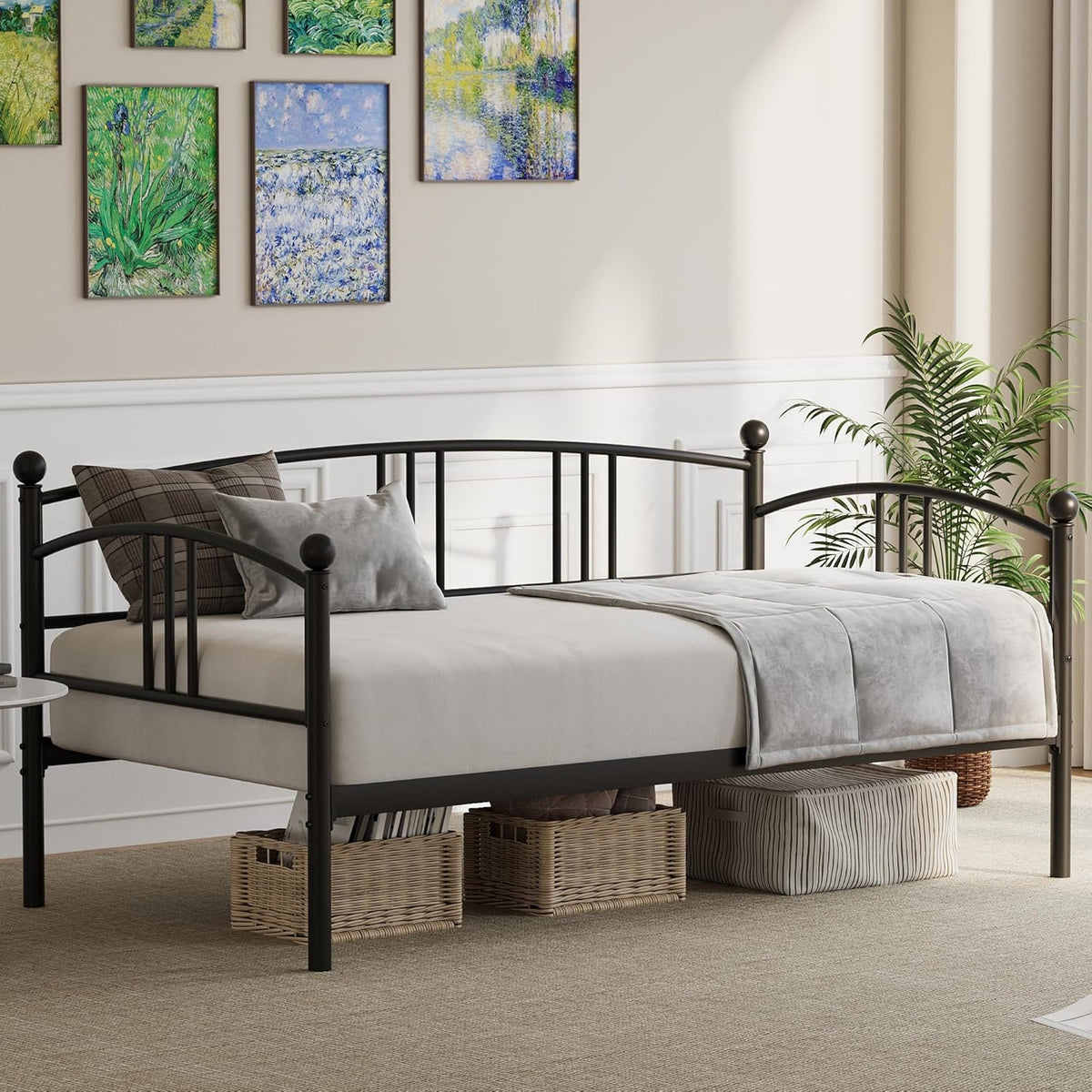 idealhouse twin daybed with trundle, metal twin size, view 9