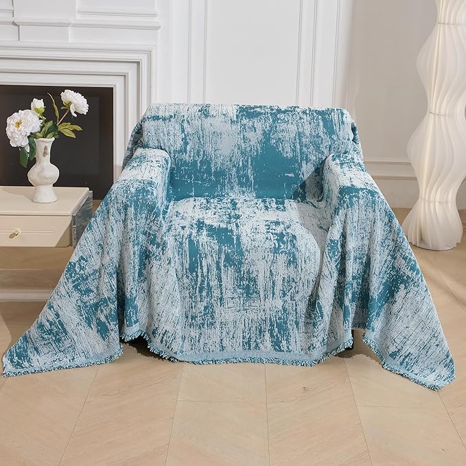 MEETSKY Small Couch Cover Oversized Chair Cover Washable Boho Recliner Slipcover by MEETSKY