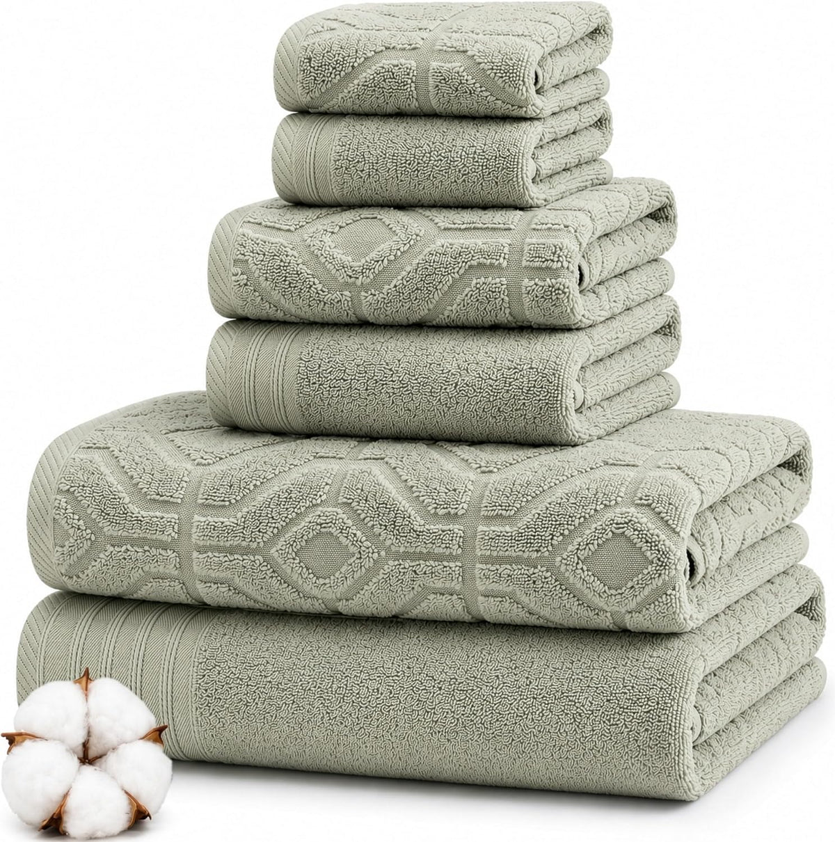 modern threads 6 piece bath towel set –, main product view