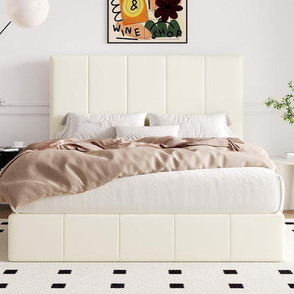 allewie full size velvet lift up hydrualic storage showing dimensions