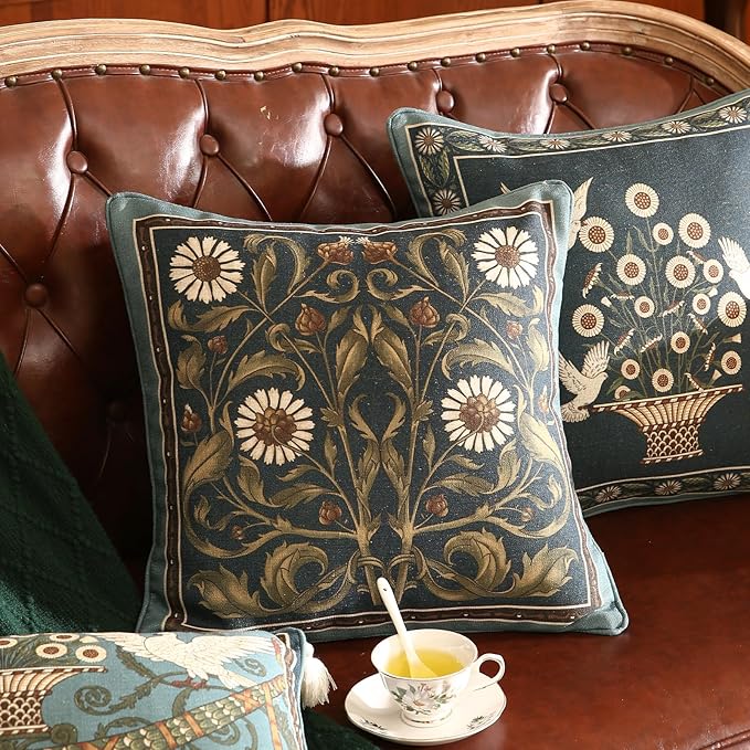 Green Throw Pillow Covers Set of 1, French Farmhouse - Image 2