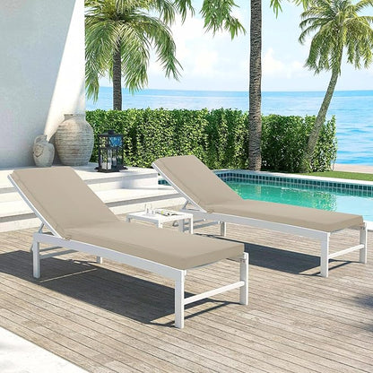 Chaise Lounge Cushions Outdoor Set of 2 - Image 9