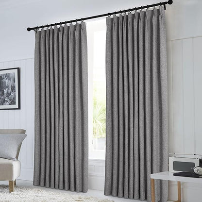 Macochico Pinch Pleated Blackout Curtains 102 Inches Long 100% Light Blocking - Image 2