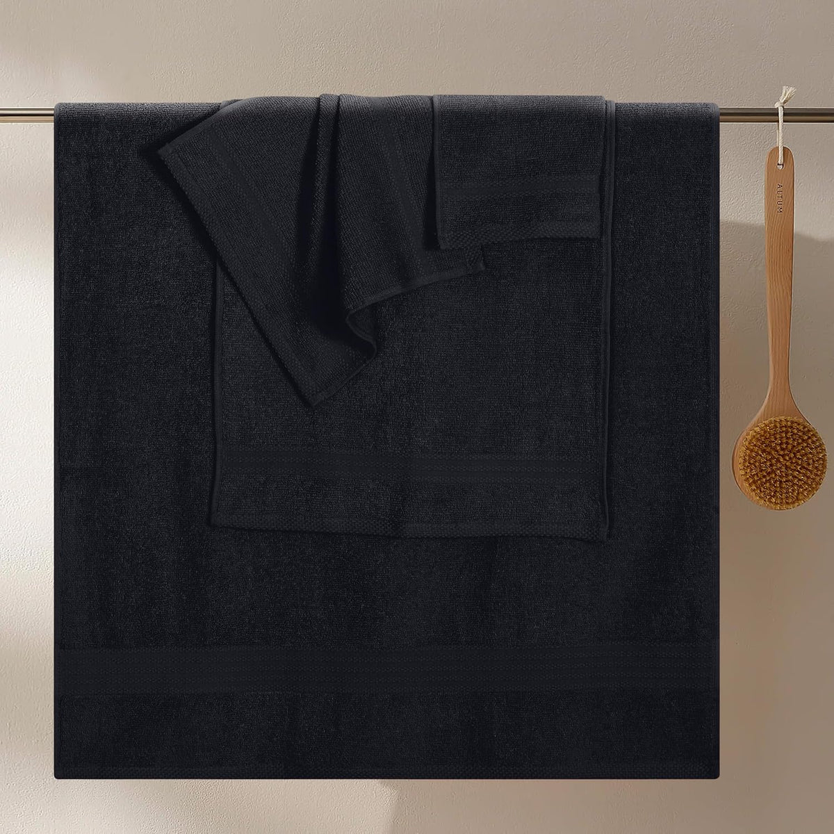 glamburg ultra soft 8-piece towel set - 100%, close-up detail