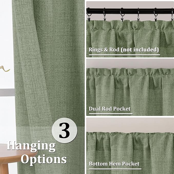 Gwine Green Curtains 45 Inch Length - Image 4