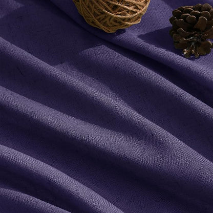 Purple Linen Curtains 90 Inch Long 2 Panels Set - Image 5