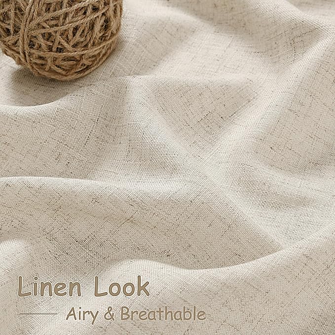 Nanspring Boho Linen Curtains 84 Inches Long - Image 4