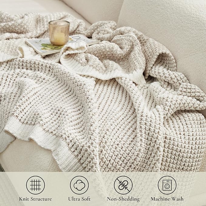 Amélie Home Waffle Chenille Throw Blanket - Image 5