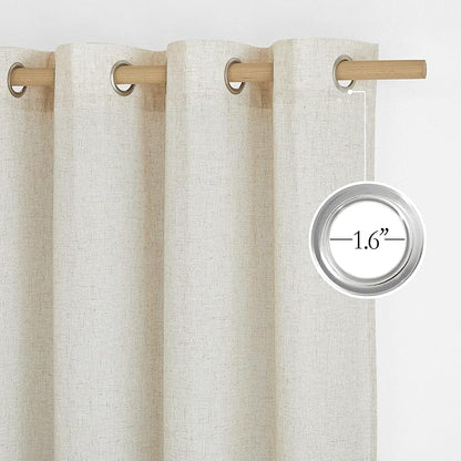 NICETOWN Natural Linen 102 inch Curtains - Image 2