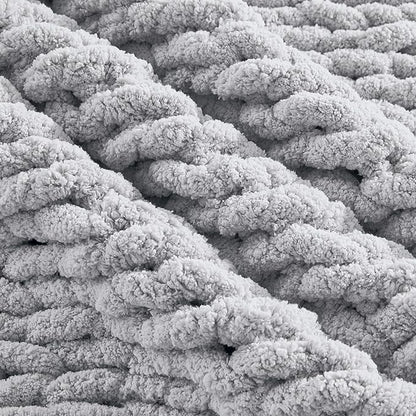 Carriediosa Chunky Knit Throw Blanket 50" X 60", 100% Hand Made Large Chenille - Image 7