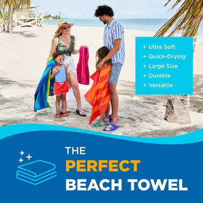 kaufman - soft oversized beach towels in bulk, close-up detail