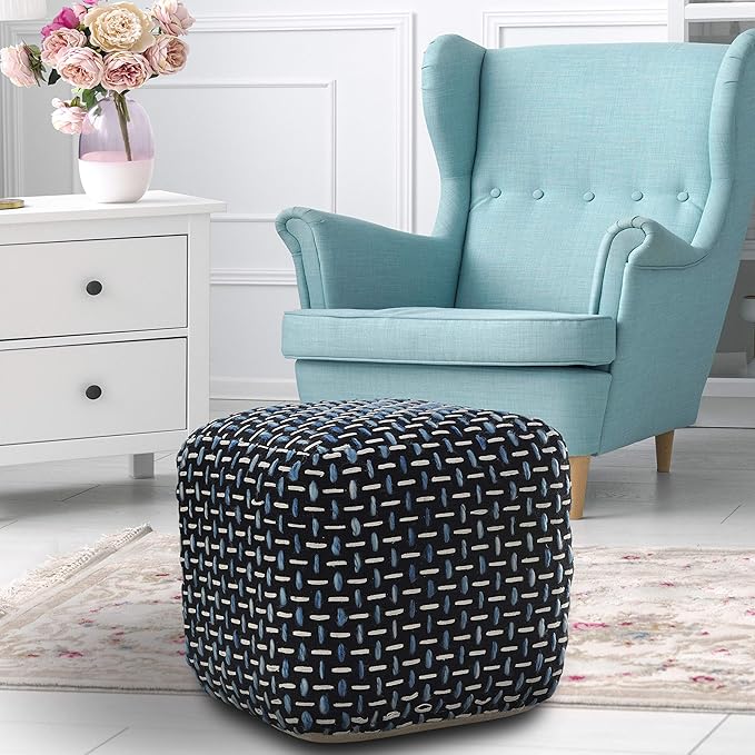 L. R. Resources, Inc. LR Home Hand-Woven Black/White/Blue Geometric Cotton by L.+R.+Resources%2C+Inc.