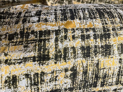 OctoRose 3 Side Zipper Upholstery Thick Linen Tweed Yellow, Twin SizeFuton by OctoRose