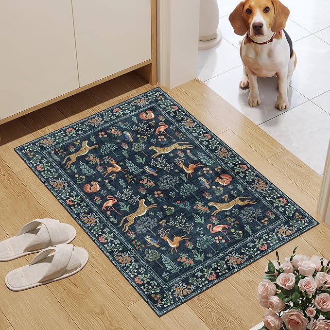 DUKINO 2x3 Rug, Washable Animal Rugs - Image 2