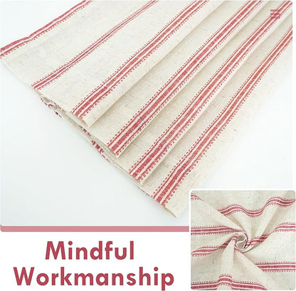 DriftAway Farmhouse Vertical Striped Linen Blend Textured Light Filtering Semi - Image 3