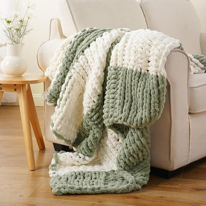 Battilo Chunky Knit Throw Blanket, Soft and Thick Chenille Throw Blanket - Image 3