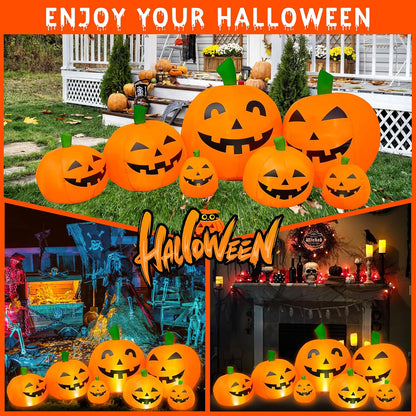 Halloween Decorations Outdoor 7.5 Ft Inflatables Pumpkins with LED Lights