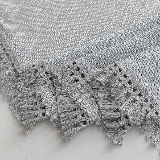Beda Home Tassel Linen Textured Swag Valances - Image 3