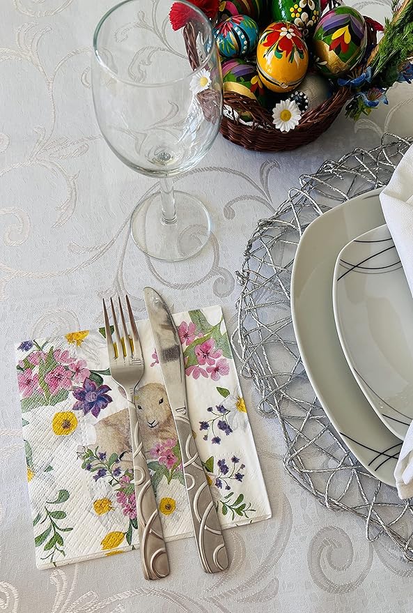 AM Décor Easter Dinner Napkins 20 Count Soft 3-Ply Tissue Servilities, Easter - Image 3