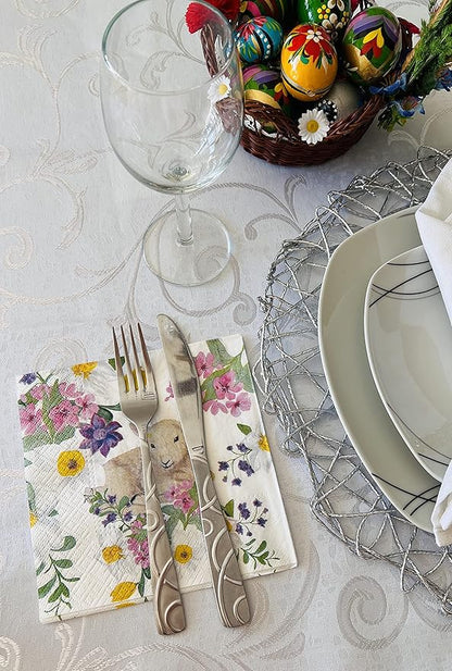 AM Décor Easter Dinner Napkins 20 Count Soft 3-Ply Tissue Servilities, Easter - Image 3