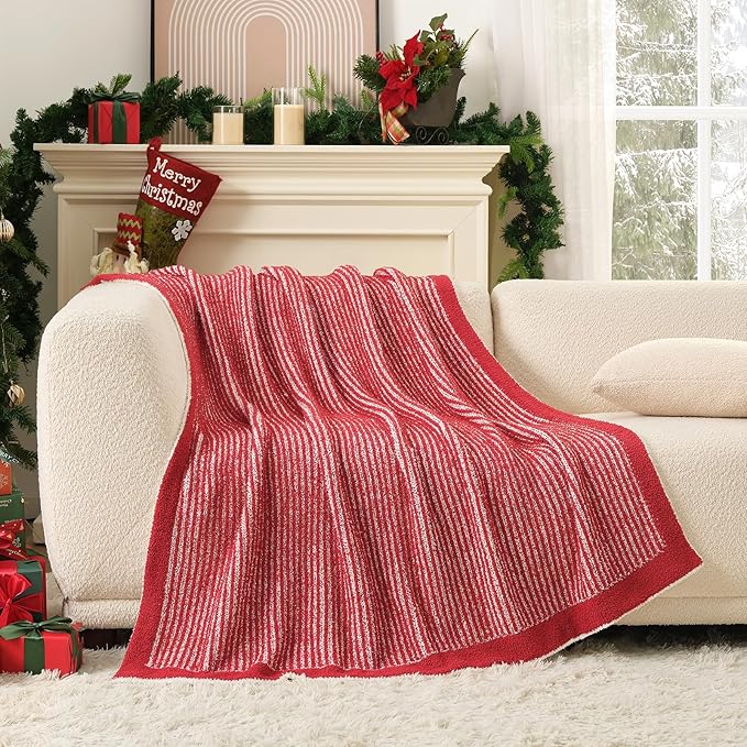 Snuggle Sac Christmas Red Soft Throw Blanket by SnuggleSac