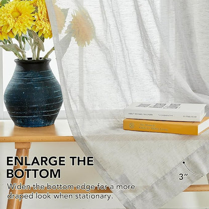 Deconovo Linen Sheer Curtains - Image 4