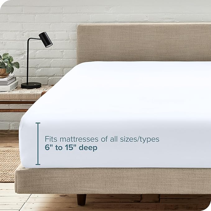Bare Home Fitted Bottom Sheet Split Queen Size - Image 7