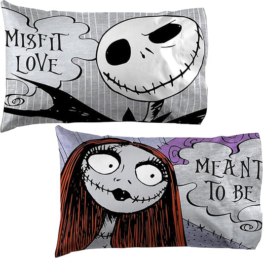 Disney Nightmare Before Christmas Meant to Be 2-Pack Reversible Pillowcase by JayFranco