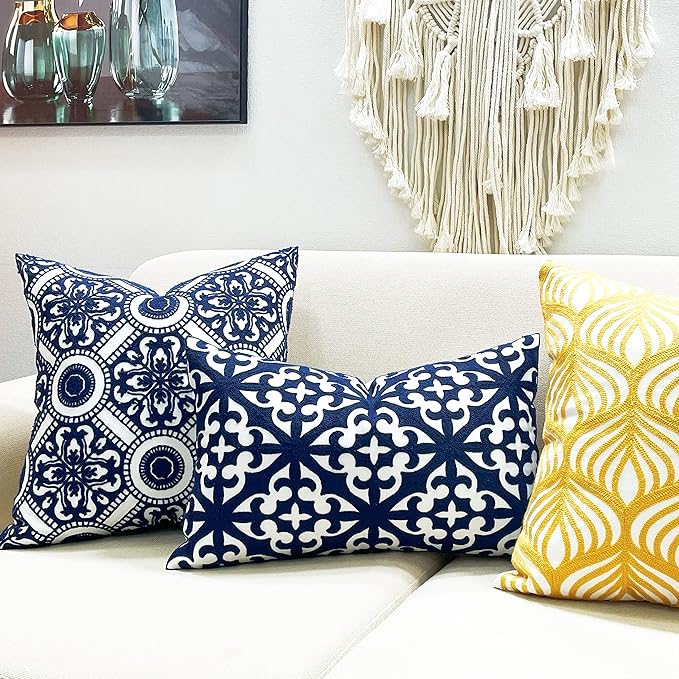 Slow Cow Embroidery Decorative Lumbar Throw Pillow Cover Rectangle Cushion - Image 6