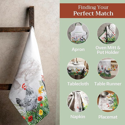 Maison d' Hermine Kitchen Towels Set of 3 100% Cotton 27.50" x 20" Reusable - Image 5