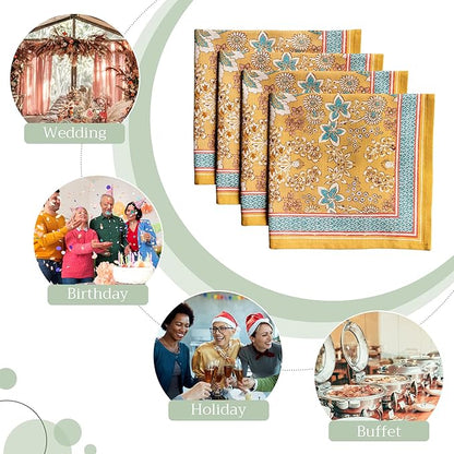 Maison d' Hermine Cloth Napkins Set of 4 100% Cotton Everyday Reusable Square - Image 6